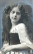 画像1: Postcard　アンティークポストカード　長い髪の女の子　写真　ドイツ1909年 (1)