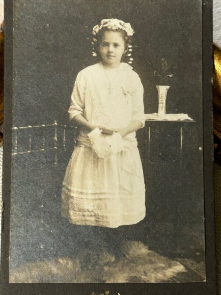画像3: Vintage carte de visite　アンティーク　ミニ肖像写真　初聖体の女の子　ドイツ (3)