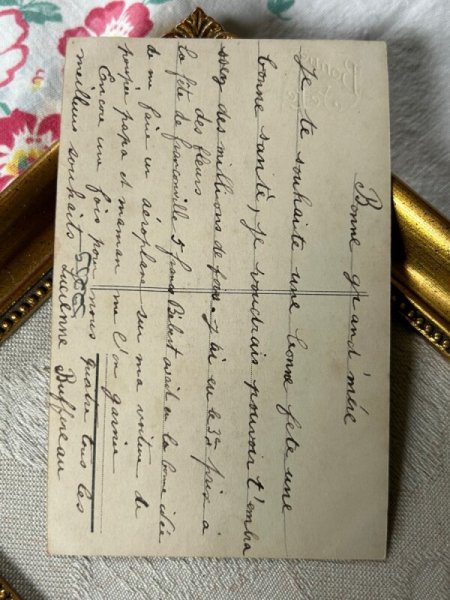 画像3: Postcard　アンティークポストカード　巻き髪の女の子　フランス　 (3)