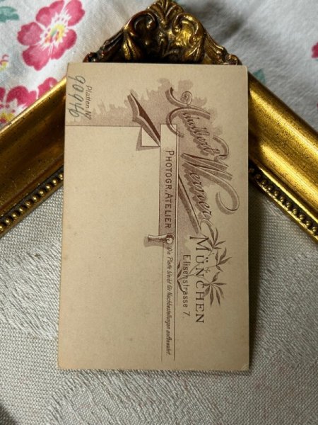 画像3: Vintage carte de visite　アンティーク　ミニ肖像写真　フラワーガール　お花と女の子　ドイツ (3)