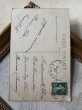 画像3: Postcard　アンティークポストカード　お花と女の子　帽子　写真　フランス1907年 (3)