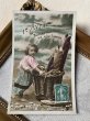 画像2: Postcard　アンティークポストカード　大きな魚と女の子　アヴィリル　4月の魚　エイプリルフール　フランス　 (2)