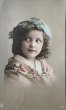 画像1: Postcard　アンティークポストカード　女の子　ドイツ　写真　1911年 (1)
