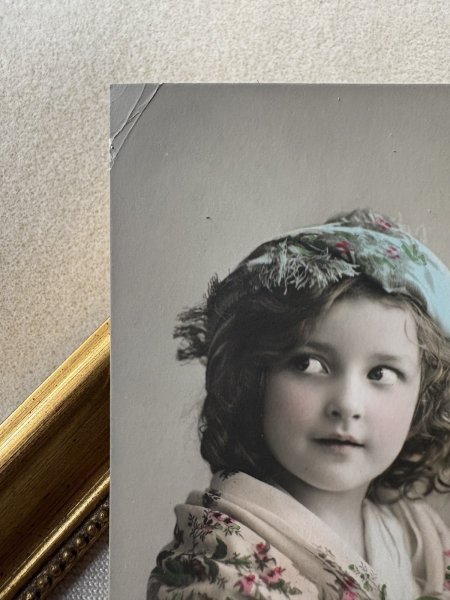 画像3: Postcard アンティークポストカード 女の子 ドイツ 写真 1911年 (3)