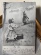 画像2: Postcard　アンティークポストカード　イースター　ウサギとブランコで遊ぶ女の子　スイス1904年 (2)
