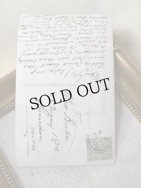 画像4: Postcard　アンティークポストカード　お人形さんと女の子　写真　イギリス1913年 (4)