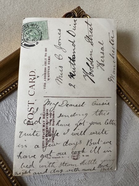 画像3: Postcard　アンティークポストカード　市場へ行く女の子　バスケット　イギリス1907年  写真　Gladys Cooper ? (3)