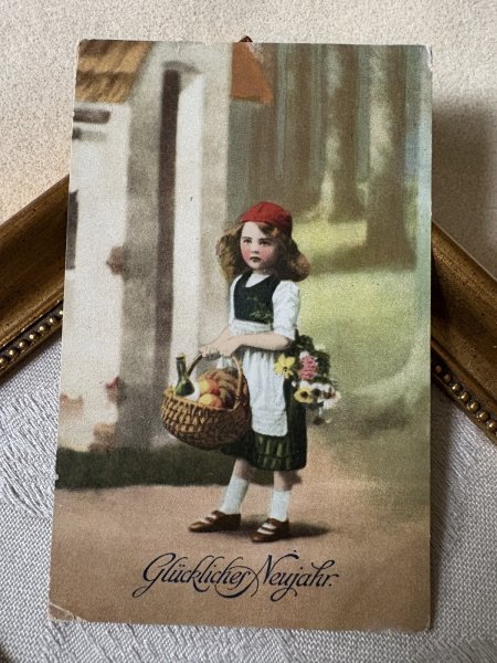 画像2: Postcard　アンティークポストカード　童話　赤ずきんちゃんと狼　ドイツ (2)