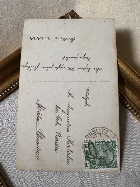 画像3: Postcard    アンティークポストカード　お花かごと女の子　パニエ　写真　 Grete Reinwald 　オーストリア (3)