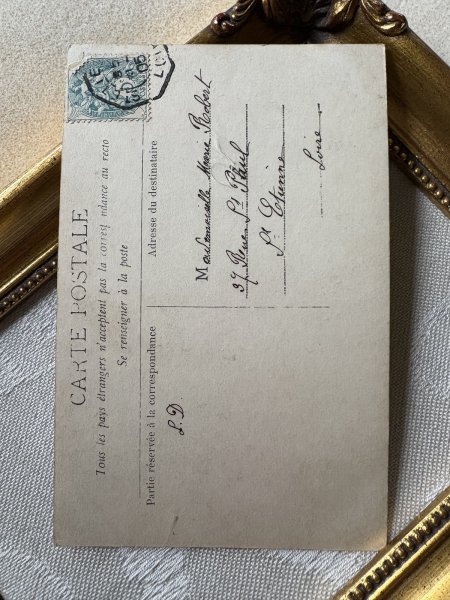 画像3: Postcard　アンティークポストカード　女の子　フランス　1905年　写真 (3)