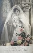 画像1: Postcard　アンティークポストカード　ウエディングドレスの花嫁　フランス　写真 (1)