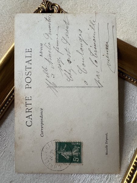 画像3: Postcard　アンティークポストカード　ウエディングドレスの花嫁　フランス　写真 (3)