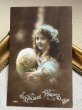 画像2: Postcard　アンティークポストカード　イースター　飾り卵と女の子　写真　1923年 (2)