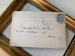 画像3: Postcard　アンティークポストカード　サクランボを食べる子どもたち　傘　写真　フランス　1906年 (3)