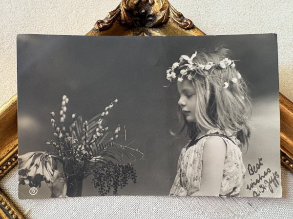 画像2: Postcard　アンティークポストカード　女の子　写真　1906年 (2)