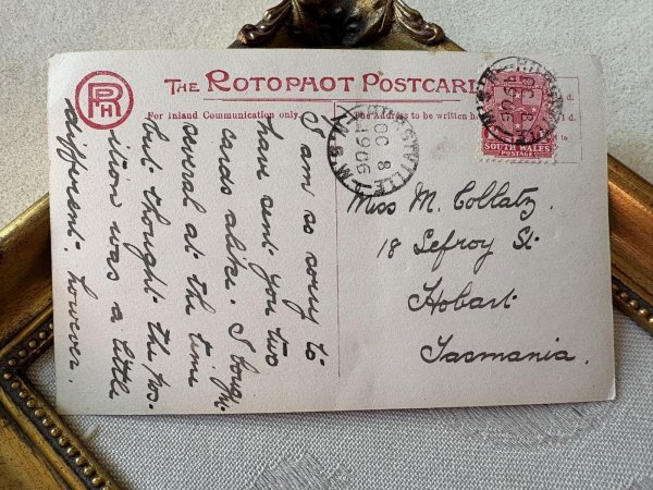 画像3: Postcard　アンティークポストカード　女の子　写真　1906年 (3)