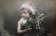 画像1: Postcard　アンティークポストカード　ヤドリギと子ども　写真　フランス　1907年 (1)
