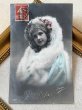 画像2: Postcard　アンティークポストカード　冬の女の子　写真　フランス1911年 (2)