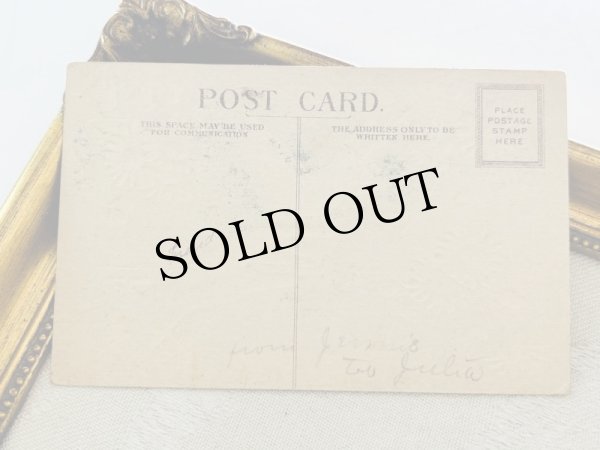 画像3: Postcard 　アンティークポストカード　手とお花　　　白鳩　手紙　バレンタイン (3)