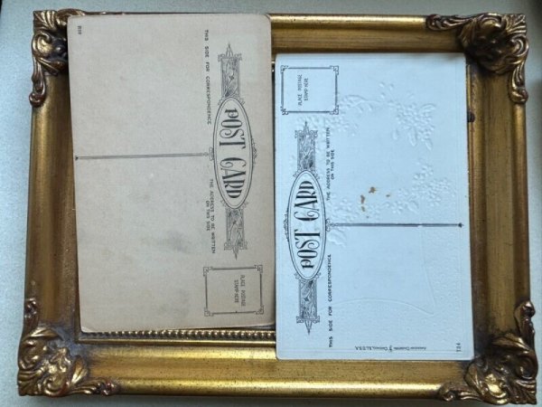 画像2: Postcard  (2枚組)アンティークポストカード  お花と手 (2)