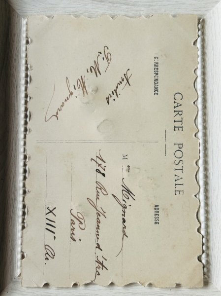 画像3: Postcard　アンティークポストカード　スズラン　鈴蘭のお花　リボン　クロモス　フランス (3)