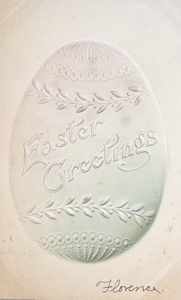 画像1: Postcard　アンティークポストカード　イースター　卵　アメリカ1907年 (1)