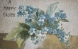 画像1: Postcard　アンティークポストカード　イースター　忘れな草のお花 (1)