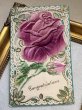 画像2: Postcard　アンティークポストカード　薔薇のお花　エンボス (2)