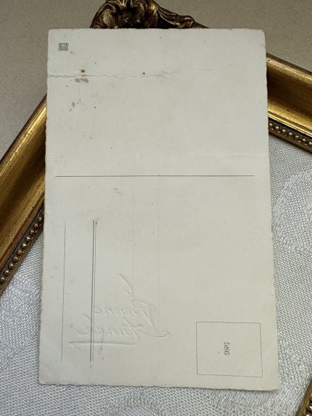 画像4: Postcard　アンティークポストカード　スミレとミモザのお花　フランス　 (4)