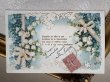 画像2: Postcard　アンティークポストカード　スズランと忘れな草のお花　リボン　鈴蘭　フランス　1905年 (2)