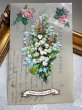 画像2: Postcard　アンティークポストカード　スズラン　薔薇　忘れな草のお花　セルロイド　フランス1907年 (2)