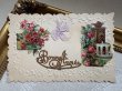 画像2: Postcard　アンティークポストカード　スズラン　薔薇　噴水　リボン　忘れな草　フランス (2)