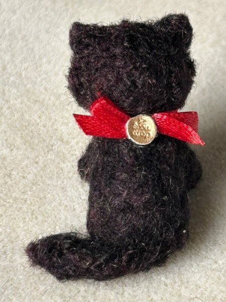 画像3: Vintage style Handmade miniature toy ハンドメイド　アンティーク風ミニチュア　アートドール　フィフィ猫　黒 (3)