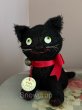 画像5: 【ご予約済】Snowdrop ハンドメイド　アンティーク風ぬいぐるみ　黒猫　ジャーマンモヘア　（16.5cm） (5)
