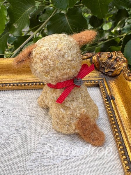 画像2: Vintage style Handmade miniature toy ハンドメイド　アンティーク風ミニチュア　アートドール　タビー犬　Tubby Dog (2)