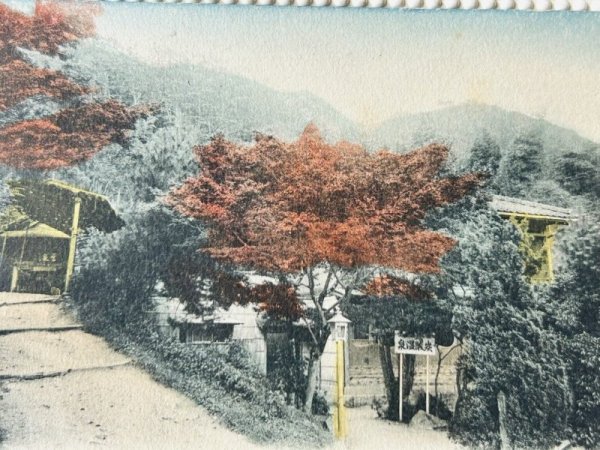 画像2: Postcard  手彩色絵葉書　有馬炭酸温泉　（明治　大正　戦前）未使用 (2)