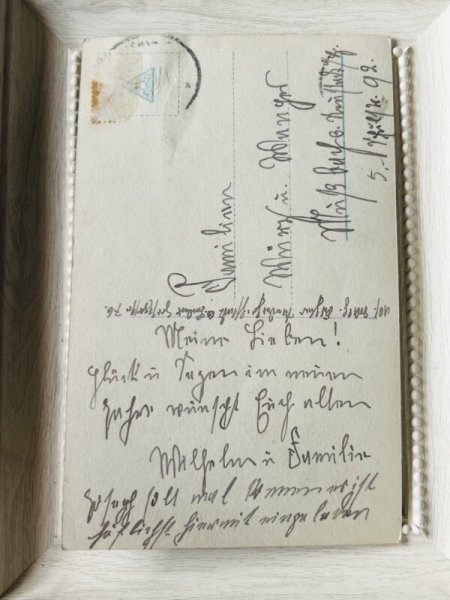 画像3: Postcard　アンティークポストカード　新年　New Year　キノコと女の子　写真 (3)