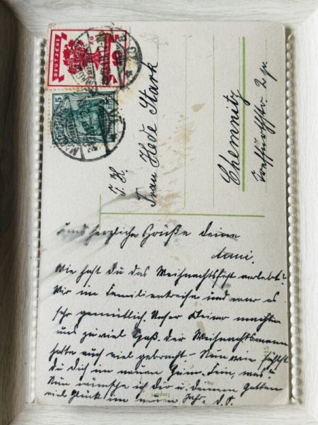 画像3: Postcard　アンティークポストカード　新年　New Year　キノコと男の子 (3)