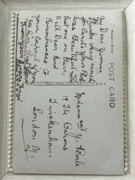 画像4: Postcard　アンティークポストカード　グラディス・クーパー　イギリス女優　Eincoタビー犬 (4)