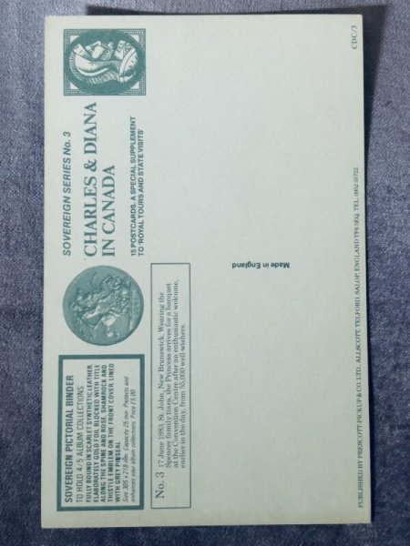 画像2: Postcard　ポストカード　イギリス王室　ダイアナ妃　1983年（未使用） (2)