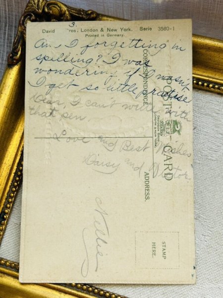 画像3: Postcard　アンティークポストカード　イースター 　飛び跳ねる黒うさぎ　イースターエッグ　卵　 (3)