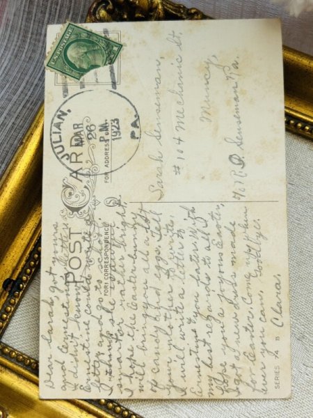 画像3: Postcard　アンティークポストカード　イースター 　白うさぎ　1923年 (3)