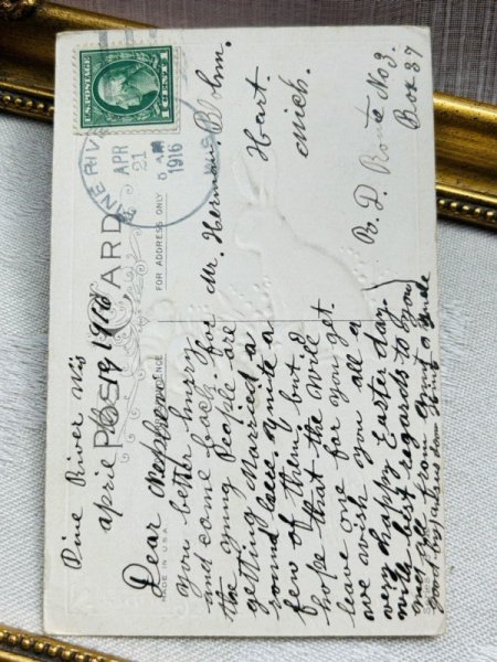 画像3: Postcard アンティークポストカード イースター  ヒヨコとうさぎさん  (3)