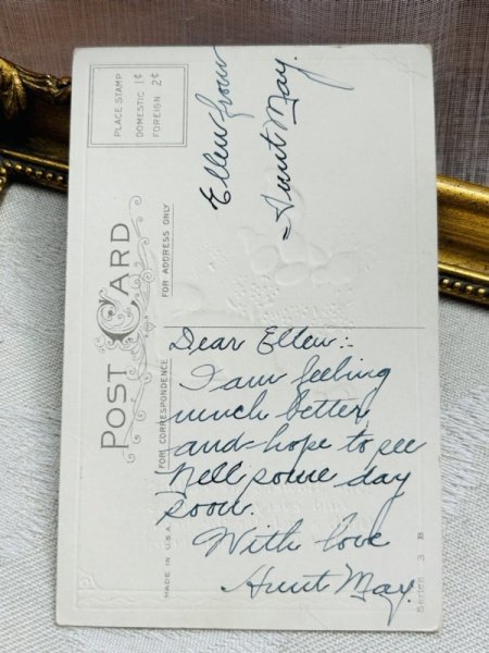 画像3: Postcard アンティークポストカード イースター  ヒヨコとうさぎさん  (3)