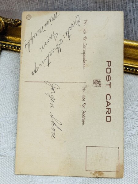 画像3: Postcard　アンティークポストカード　イースター 　ウサギを運ぶ男の子 (3)