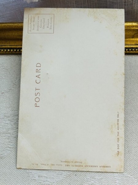 画像4: Postcard アンティークポストカード イースター  うさぎと卵 リアルファー (未使用) (4)