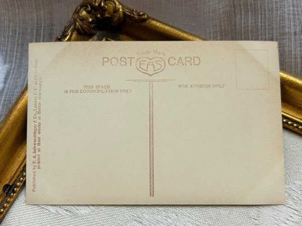 画像3: Postcard アンティークポストカード イースター  女の子とうさぎ 写真 (未使用) (3)