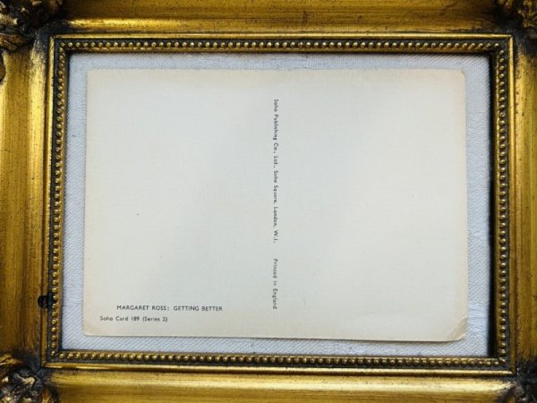 画像3: Postcard アンティークポストカード うさぎさんのお見舞い Getting Better by Margaret Ross (3)