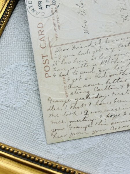 画像3: Postcard アンティークポストカード イースター  忘れな草のお花とうさぎさん 卵  (3)