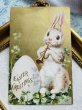 画像2: Postcard　アンティークポストカード　イースター 　ラッパ（トランペット）を吹くウサギさん　うさぎ　　Ellen Clapsaddle (2)